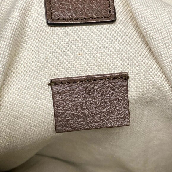 Auth GUCCI GG Supreme 473869 Beige Ebony Dark Brown PVC Leather Backpack - Picture 15 of 16